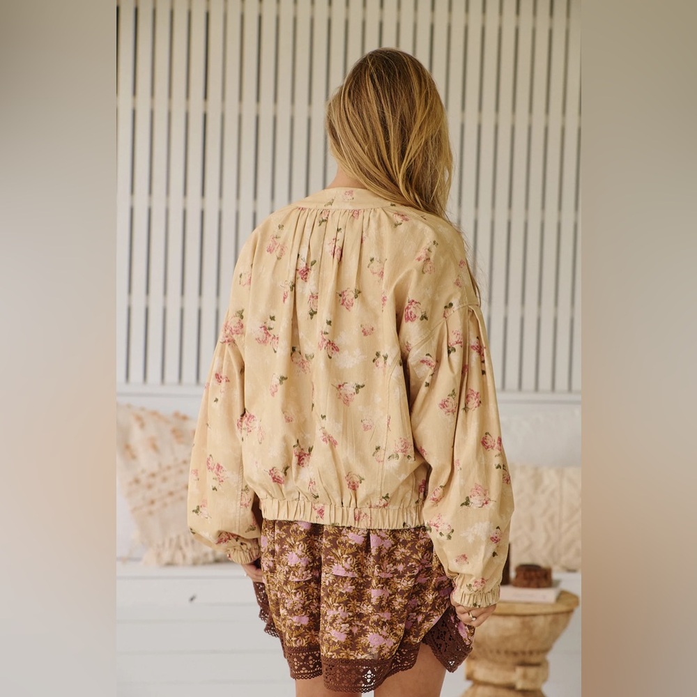 Free People Rory Floral Bomber Jacket - Picture 9 of 13